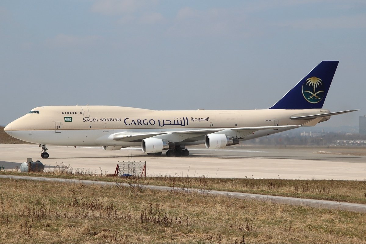 Saudia Cargo Boeing 747 freighter on the tarmac